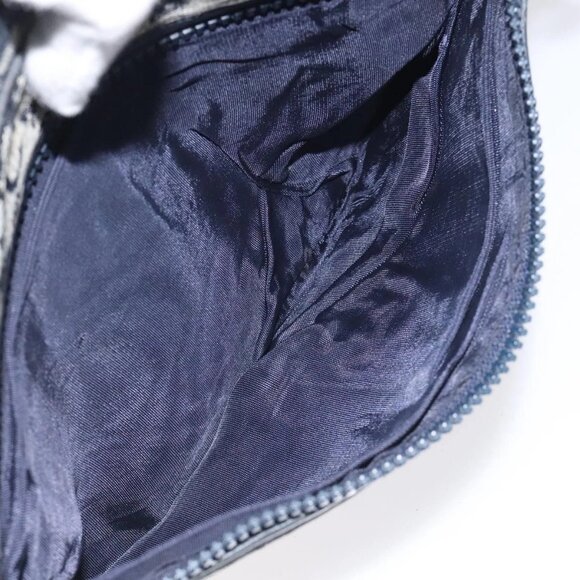 CELINE C Sulky Shoulder Bag Canvas Navy Gold - Picture 13 of 16